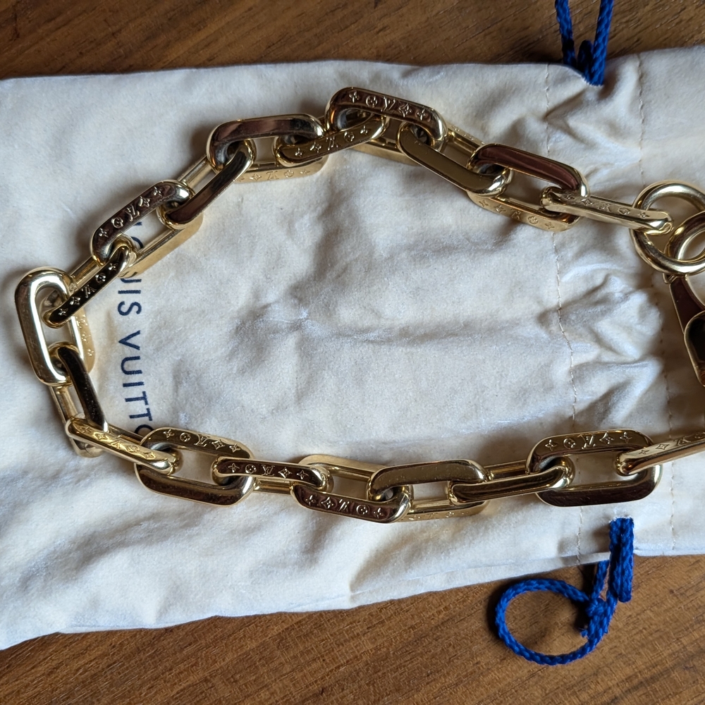 Louis Vuitton Gold Chain Necklace!